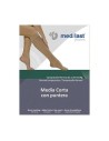 Media Medilast Corta Con Puntera Negro Talla Mediana