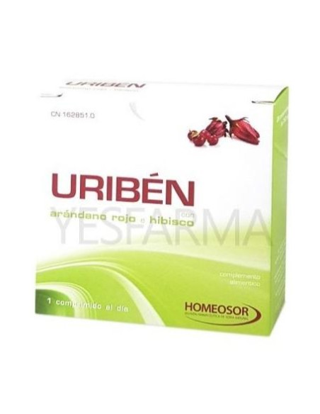 Uriben Sabor Arándano Rojo 28 Comprimidos Pharmasor