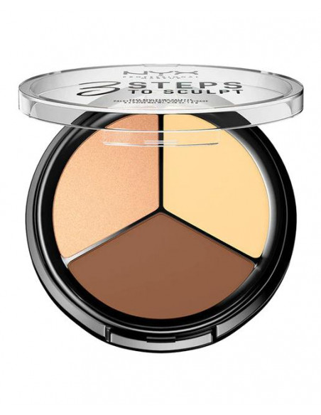 Nyx 3 Steps to Sculpt Face Sculpting Palette Light 5g