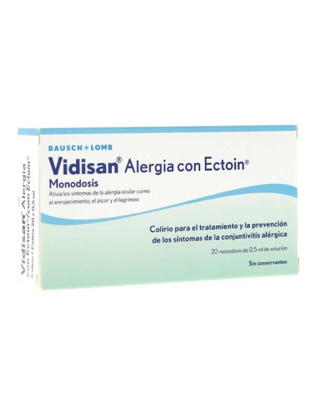 Vidisan Collyre Pour L'Allergie Monodose 20 x 0.5ml