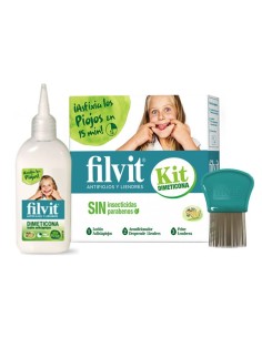 Filvit Dimeticona Anti Poux Lotion 125ml Coffret 3 Produits
