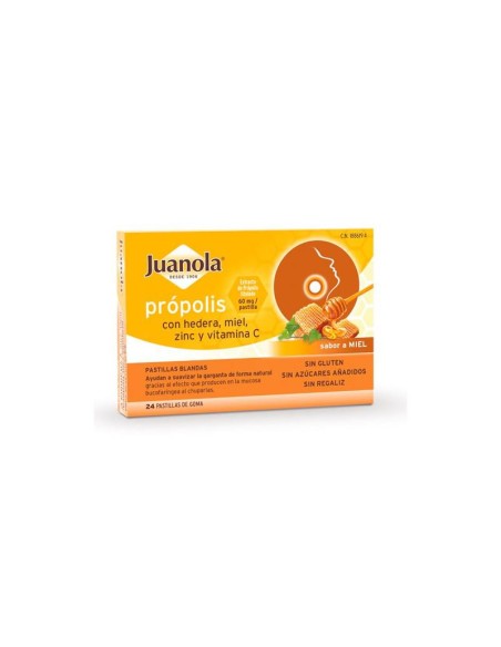 Juanola Própolis Hedera Sabor Miel 24 Pastillas