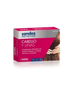 Sandoz Bienestar Cabello y Uñas Complemento Alimenticio 90 Cápsulas