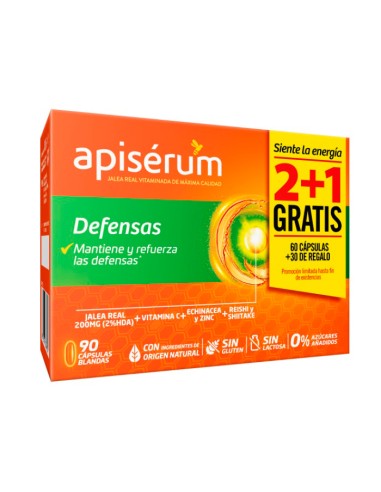 Apisérum Defenses Pack 3 months 90 capsules Apisérum Defenses Pack 3 months 90 capsules