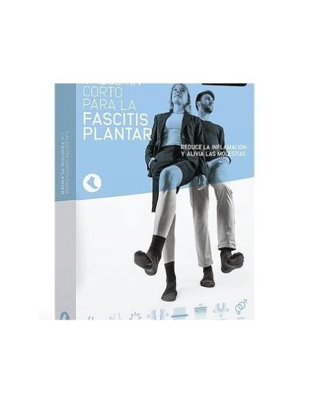 Calcetin Corto Fascitis Planta Negro Pequeña Medilast