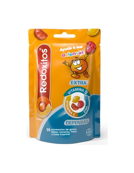 Redoxitos Défenses Extra 25 Bonbons Gélifiés Saveur Orange, Fraise