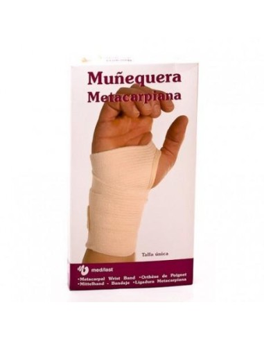 Muñequera Medilast Metacarpiana De Velcro Blanca
