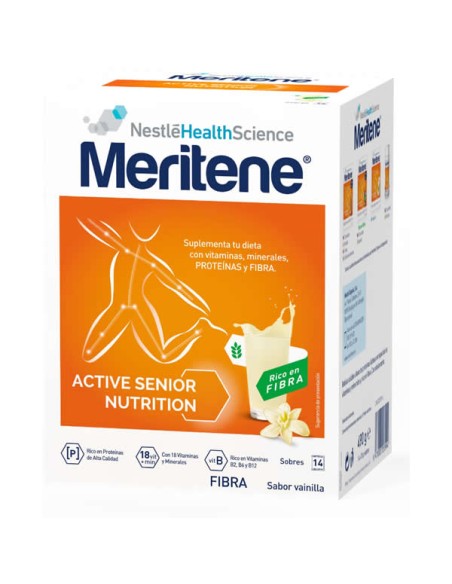 Meritene Active Senior Nutrition Batido Sabor Vainilla Rico En Fibra 1