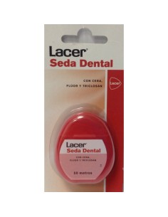 Fil Dentaire Lacer, Cire et Fluorure 50m 1ud