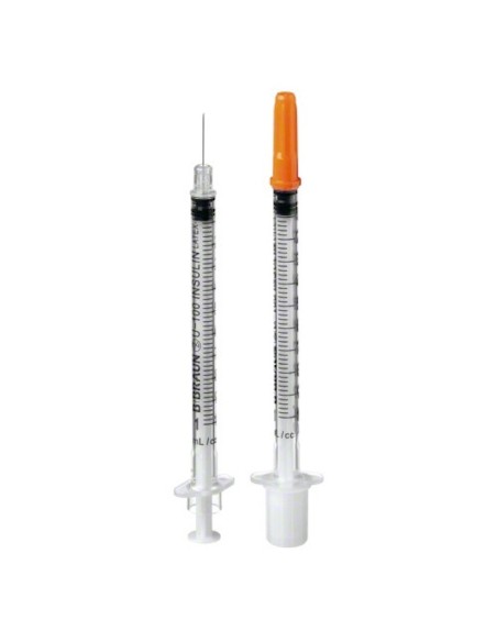 Seringue à insuline C/AG 1ml 0,33 X 12mm 10 Unités