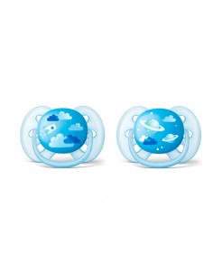 Avent Girl's Ultra Soft Deco Soother 6-18 Months 2U