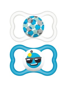 Mam Baby Sucette en silicone Air 6+ Bleu 2U