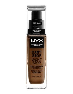 Nyx Can't Stop Won't Stop Full Coverage Foundation Deep Sable 30ml