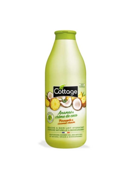 Cottage Ananas & Crème De Coco Douche & Bain Lait Hydratant 750ml