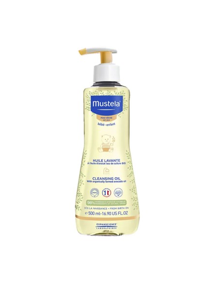 Mustela Bébé Huile Lavante Peaux Sèches 500 ml