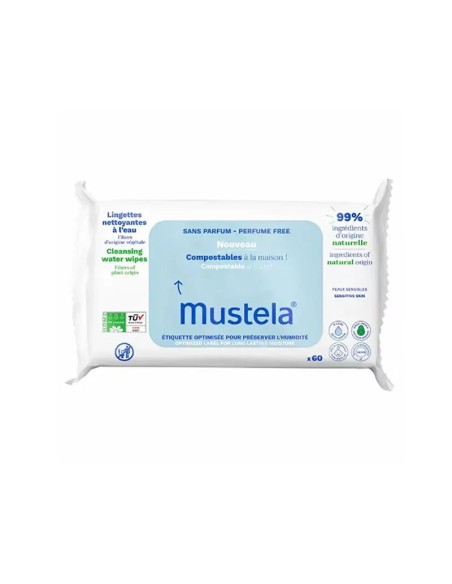 Mustela Lingettes Biodégradables 60 Unités