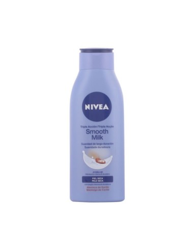 Nivea Smooth Milk Lotion Corporelle Triple Action Peaux Sèches 400ml