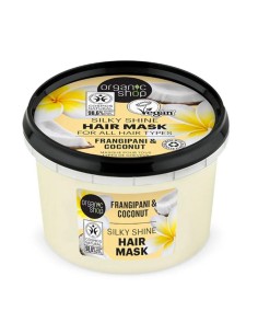 Organic Shop Frangipani Coconut Hair Mask Silky Shine 250ml