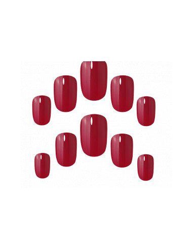 Elegant Touch Polished Colour 24 Nails With Glue Squoval Rich Red Elegant Touch Polished Colour 24 Nails With Glue Squoval Rich Red