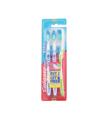 Colgate Extra Clean Medium Brosse À Dents 3 Unités Colgate Extra Clean Medium Brosse À Dents 3 Unités
