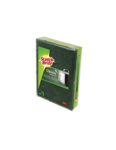 Scotch-Brite Classic Green Fiber Scourer With Sponge 1 Unit