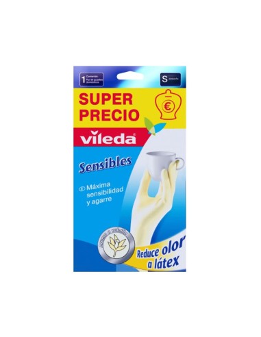 Vileda Sensible Latex Gloves Size S Vileda Sensible Latex Gloves Size S
