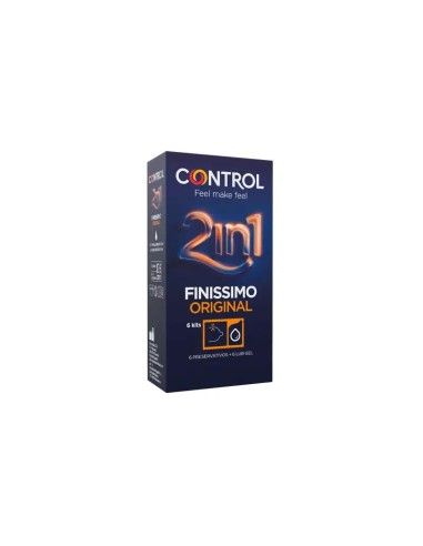 Finissimo Control 2 En 1 Préservatif/Lubrifiant 6 Unités Finissimo Control 2 En 1 Préservatif/Lubrifiant 6 Unités