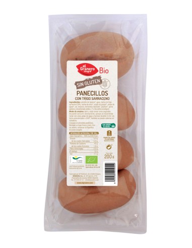Granero Panecillos Con Trigo Sarraceno Sin Gluten Bio 4 Ud Granero Panecillos Con Trigo Sarraceno Sin Gluten Bio 4 Ud