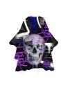 Eurostil Purple Skull Capa Con Cuello De Neopreno 1un