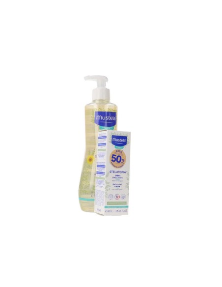Mustela Stelatopia Huile de Bain 500 ml Coffret 2 Pièces