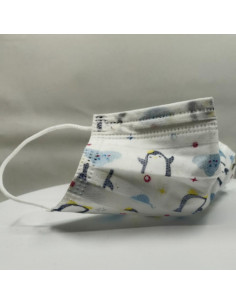 Masque Enfant Jetable Pingouins 50 Unités