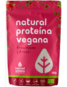 Natural Athlete Proteina Vegana Fresa y Frambuesa Bio 350g