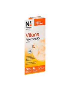 Ns Vitans Vitamine C + Zinc 20Comprimés Effervescents Saveur Citron