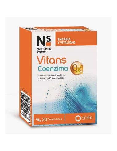 Ns Vitans Coenzyme Q10 30 Comprimés Ns Vitans Coenzyme Q10 30 Comprimés