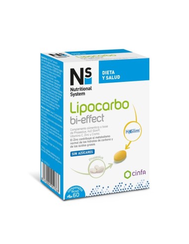 Ns Lipocarbo Bi-Effet 60 Comprimés Ns Lipocarbo Bi-Effet 60 Comprimés