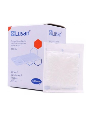 Hartmann Lusan Gaze En Coton 20 Sachets De 5 Hartmann Lusan Gaze En Coton 20 Sachets De 5