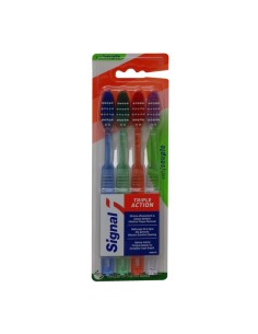 Signal Triple Action Cepillo De Dientes Pack 4un