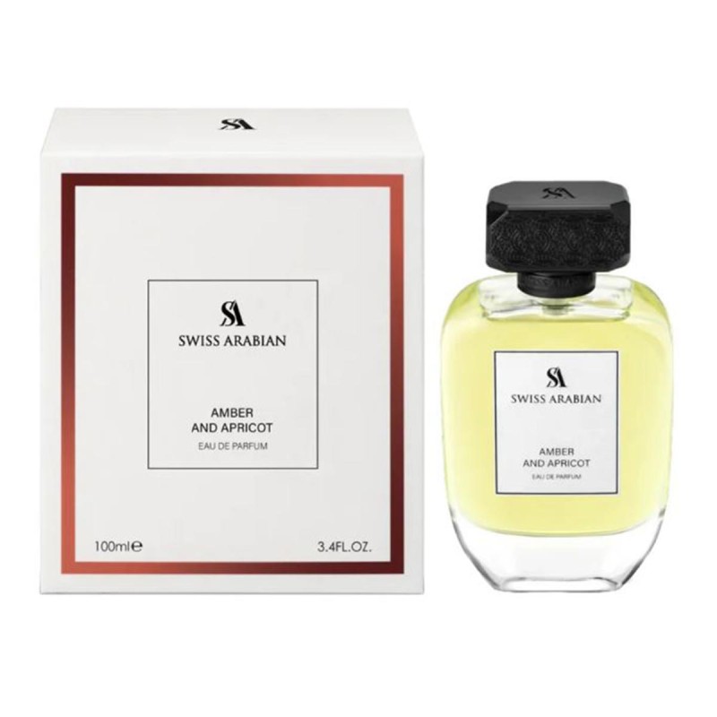 Swiss Arabian Amber and Apricot Eau De Parfum 100ml Spray Swiss Arabian Amber and Apricot Eau De Parfum 100ml Spray