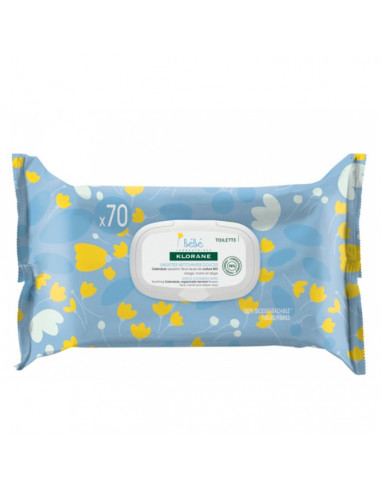 Klorane Baby 70 Lingettes Nettoyantes Douces Klorane Baby 70 Lingettes Nettoyantes Douces