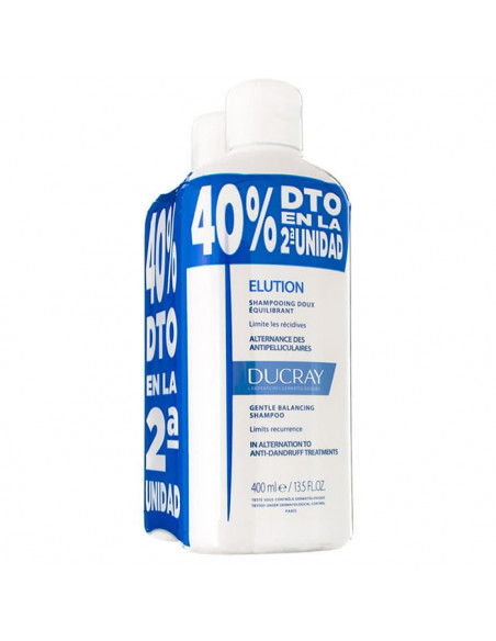 Ducray Elution Shampooing Traitant DermoProtecteur 2x400ml