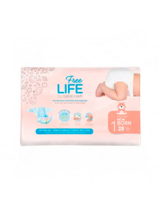 Freelife Baby Cash 1 Couche pour Nouveau-né 2-4Kg 28U
