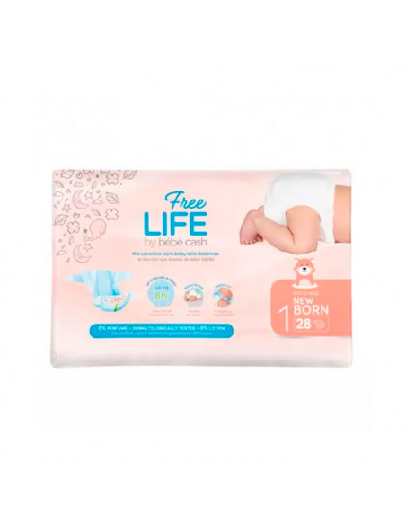 Freelife Baby Cash 1 Couche pour Nouveau-né 2-4Kg 28U