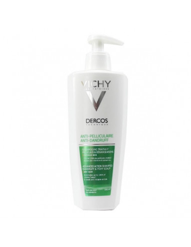 Vichy Dercos Anti Pelliculaire Shampooing Cheveux Secs 390ml