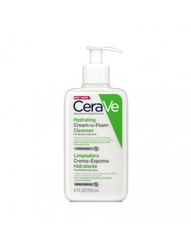 CeraVe Hydrating Cream-To-Foam Cleanser For Normal To Dry Skin 236ml CeraVe Hydrating Cream-To-Foam Cleanser For Normal To Dry Skin 236ml